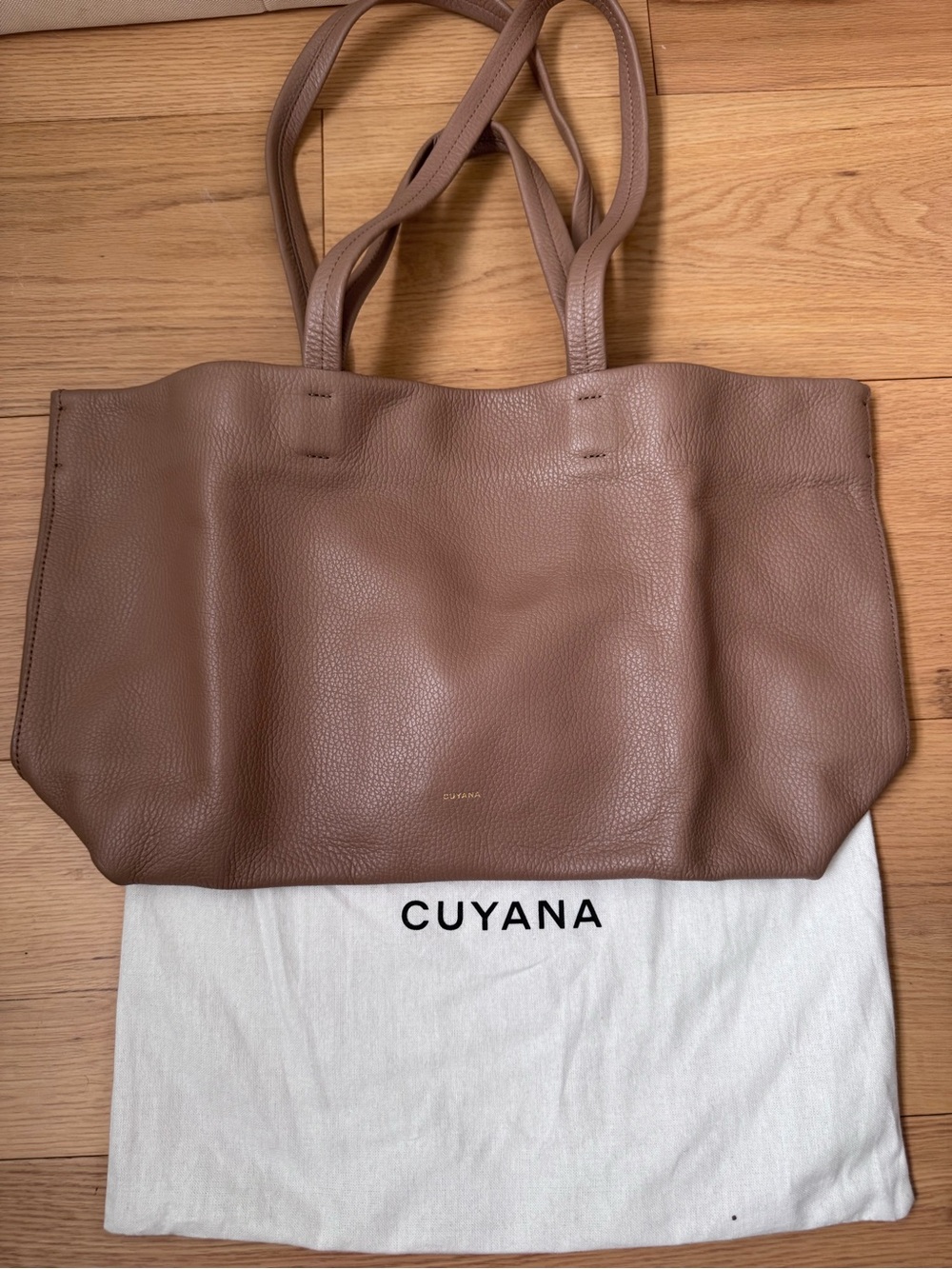 Cuyana Small Easy Leather Tote in Cappuccino